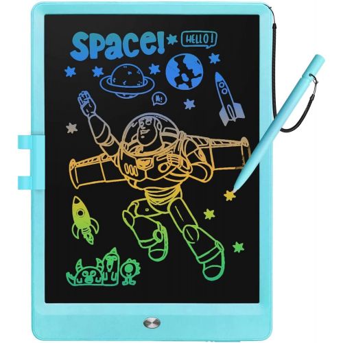  [아마존베스트]Derabika LCD Writing Tablet Drawing Board, 10 Inch Colorful Doodle Board Drawing Tablet for Kids, Educational Toys for 3 4 5 6 7 Year Old Boys, Christmas Birthday Toys Gifts for Bo