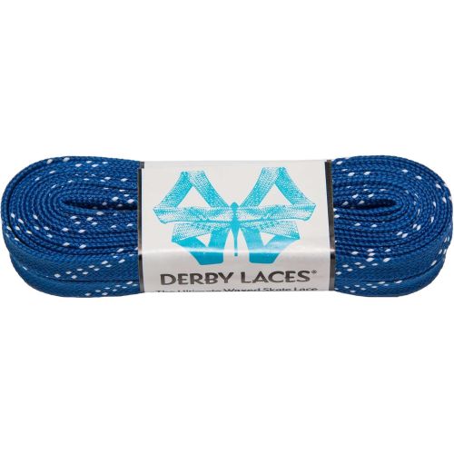  Derby Laces Blue 108 Inch Waxed Skate Lace for Roller Derby, Hockey and Ice Skates, and Boots