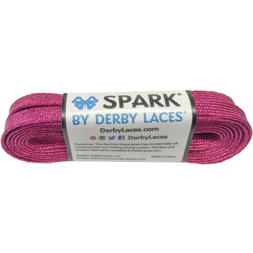  Derby Laces Pink 60 Inch Spark Skate Lace for Roller Derby, Hockey and Ice Skates, and Boots