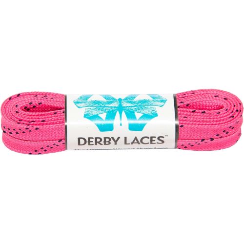  Derby Laces Hot Pink 60 Inch Waxed Skate Lace for Roller Derby, Hockey and Ice Skates, and Boots