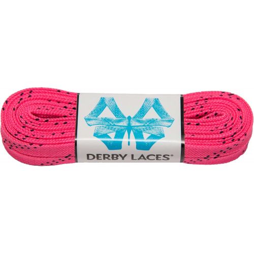  Derby Laces Hot Pink 108 Inch Waxed Skate Lace for Roller Derby, Hockey and Ice Skates, and Boots