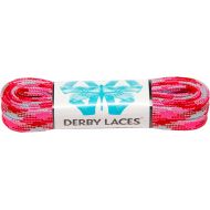 Derby Laces Pink Camouflage 60 Inch Waxed Skate Lace for Roller Derby, Hockey and Ice Skates, and Boots