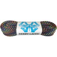 Derby Laces Rainbow 96 Inch Waxed Skate Lace for Roller Derby, Hockey and Ice Skates, and Boots