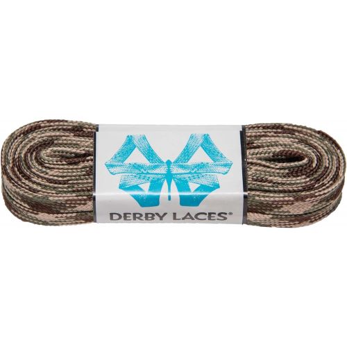  Derby Laces Camouflage 108 Inch Waxed Skate Lace for Roller Derby, Hockey and Ice Skates, and Boots