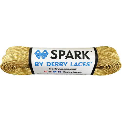  Derby Laces Gold Spark Shoelace for Shoes, Skates, Boots, Roller Derby, Hockey and Ice Skates