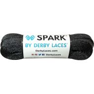 Derby Laces Spark Black Metallic Shoelace for Shoes, Skates, Boots, Roller Derby, Hockey and Ice Skates