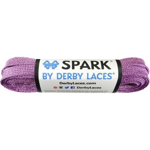  Derby Laces Lilac Purple Spark Shoelace for Shoes, Skates, Boots, Roller Derby, Hockey and Ice Skates