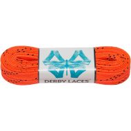 Derby Laces Orange 96 Inch Waxed Skate Lace for Roller Derby, Hockey and Ice Skates, and Boots
