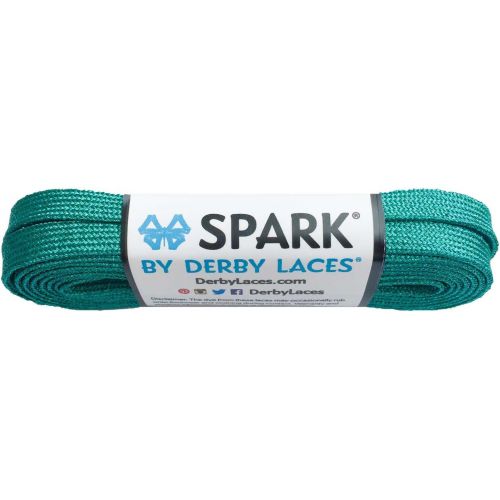  Derby Laces Teal Spark Shoelace for Shoes, Skates, Boots, Roller Derby, Hockey and Ice Skates