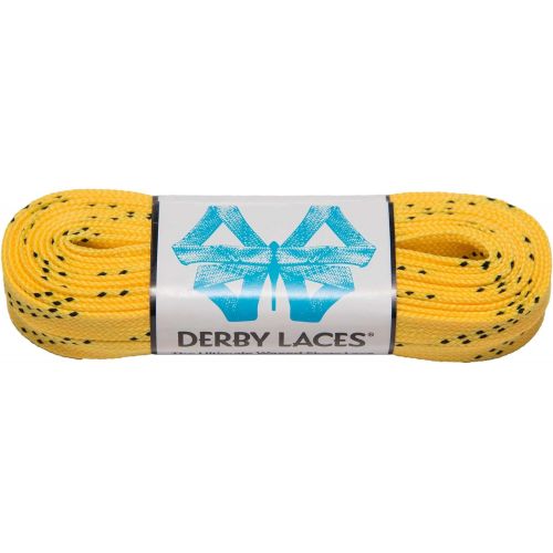  Derby Laces Yellow 108 Inch Waxed Skate Lace for Roller Derby, Hockey and Ice Skates, and Boots