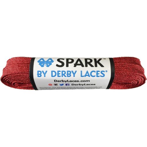  Derby Laces Red Spark Shoelace for Shoes, Skates, Boots, Roller Derby, Hockey and Ice Skates