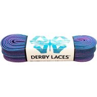 Derby Laces Striped - Flat, 10mm Wide, for Boots, Skates, Roller Derby, and Hockey Skates