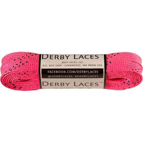  Derby Laces Hot Pink 72 Inch Waxed Skate Lace for Roller Derby, Hockey and Ice Skates, and Boots