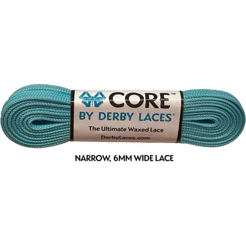  Derby Laces CORE Narrow 6mm Waxed Lace for Figure Skates, Roller Skates, Boots, and Regular Shoes