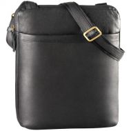 Derek Alexander Leather Derek Alexander NS Top Zip Unisex Messenger Bag, Black, One Size