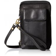 Derek Alexander Leather Derek Alexander Ns Top Bag with Rear Zip Organizer, Black