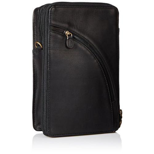  Derek Alexander Leather Derek Alexander Ns Top Bag with Rear Zip Organizer, Black