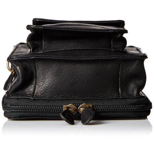  Derek Alexander Leather Derek Alexander Ns Top Bag with Rear Zip Organizer, Black