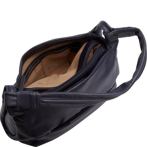  Derek Alexander Leather Derek Alexander MDM Hobo Shoulder 3 Cmprtmt Tablet Friendly, Navy