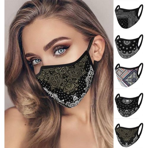  derenzide 5PCS Mouth for Protection Face Washable Earloop