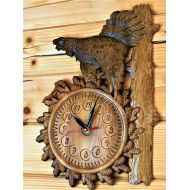 Derevdecor Oak wooden wall clock 510*350*40mm