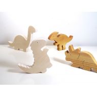 DesChosesEnBois Wooden Toys // Set of wooden Dinosaurs // baby toys // Eco friendly Toys // Montessori toys // handmade