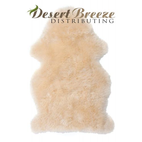  Desert Breeze Distributing New Zealand Classic Lambskin, Ethically Sourced, Silky Soft Natural Length Wool, Un-Shorn Baby Care Rug, Premium Quality, Large Size 34 to 36 inches in Length