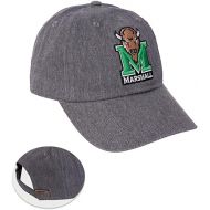 Desert Cactus Marshall University Baseball Hat Thundering Herd MU Brimmed Embroirderd Cap Adjustable Cloth Strap Adult (Style A) Grey