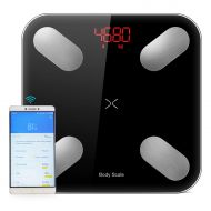 Digital Body Weight Bathroom Scale,Deserthome Bluetooth Smart BMI Scale,396 Pounds Scales (Black)