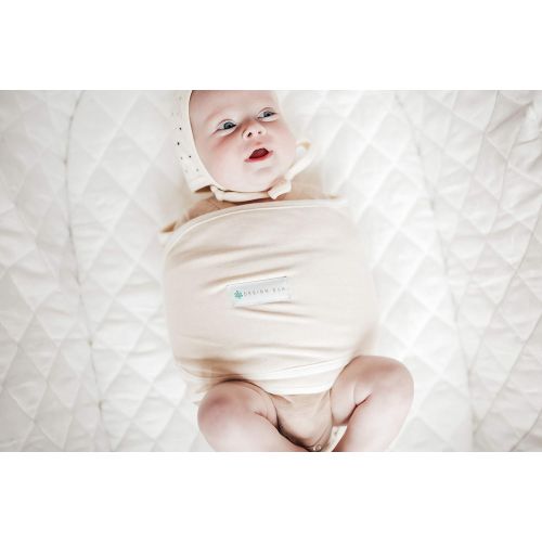  Design Dua. The Nimble Swaddle (Buttercream Stripe, Small)