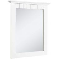 Design House 541581 Cottage Ready-To-Assemble 21x24-Inch Mirror, White