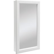 DESIGN HOUSE DHI Design House 545111 Wyndham White Semi-Gloss Medicine Cabinet Mirror with 1-Door and 2-Shelves, 16-Inches Wide by 30-Inches Tall by 4.75-Inches Deep