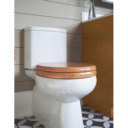  Design House 561241 Dalton Round Toilet Seat, Concealed Screws, Honey Oak Finish, One Size