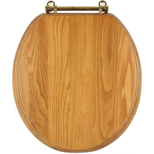  Design House 561241 Dalton Round Toilet Seat, Concealed Screws, Honey Oak Finish, One Size