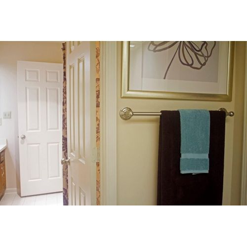  Design House 538348 Calisto Wall Mounted Towel Bar Accessory 30, Satin Nickel, 30 inch