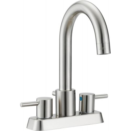  Design House 548263 Eastport Centerset Bathroom Faucet, Satin Nickel
