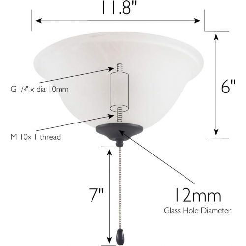  [아마존베스트]Design House 156497 Ceiling Fan LED Kit 3-Light Bowl with Pull Chain, Oil Rubbed Bronze