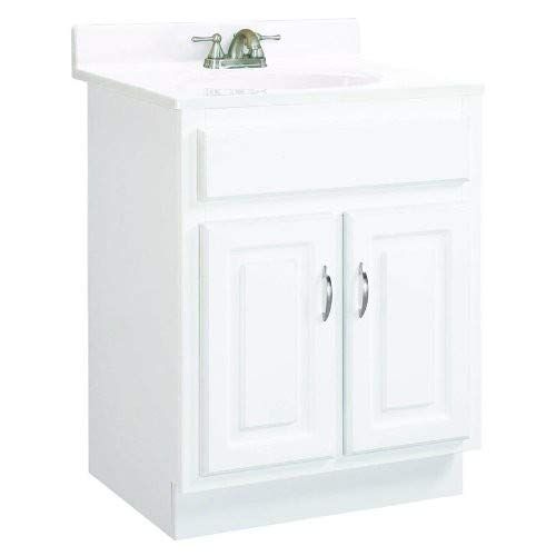  Design House 541029 Concord Ready-To-Assemble 2 Door Vanity, White, 24-Inch by 21-Inch