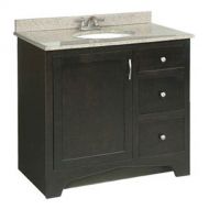 Design House 541284 36-Inch by 21-Inch Ventura 1 Door/2 Drawer Ready-To-Assemble Vanity, Espresso