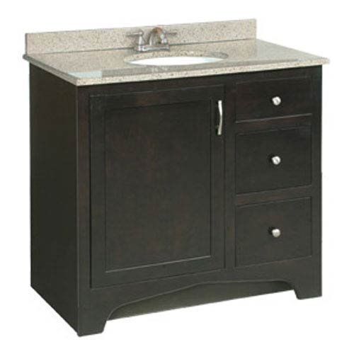  Design House 541284 36-Inch by 21-Inch Ventura 1 Door/2 Drawer Ready-To-Assemble Vanity, Espresso
