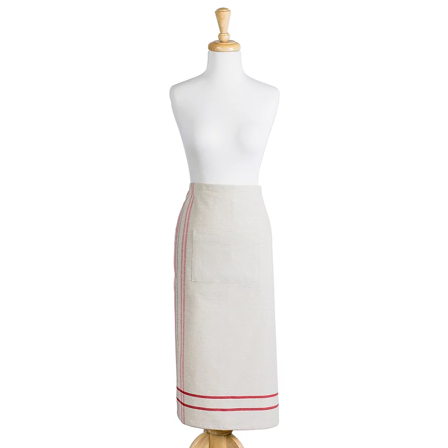  Design Imports French Stripe Bistro Apron in Red