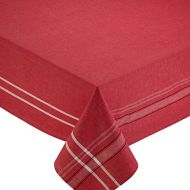 Design Imports Tango Red French Chambray Tablecloth - 60 x 84