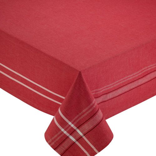  Design Imports Tango Red French Chambray Tablecloth - 60 x 84