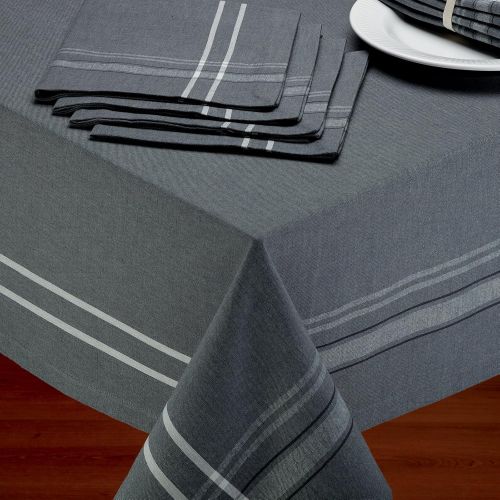  Design Imports Tango Red French Chambray Tablecloth - 60 x 84