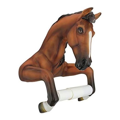  Design Toscano Holder-Steady Stallion Horse Rustic Toilet Paper Roll - Bathroom Wall Decor, Multicolor