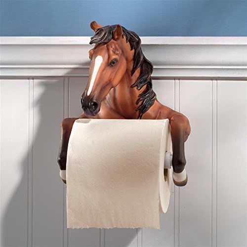  Design Toscano Holder-Steady Stallion Horse Rustic Toilet Paper Roll - Bathroom Wall Decor, Multicolor