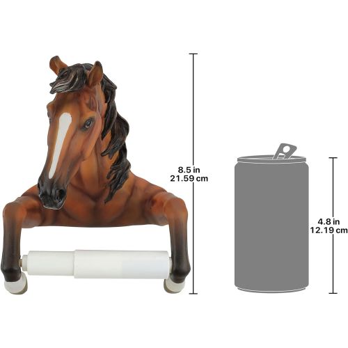  Design Toscano Holder-Steady Stallion Horse Rustic Toilet Paper Roll - Bathroom Wall Decor, Multicolor