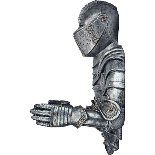  Design Toscano CL5768 Holder-Medieval Knight to Remember Gothic Toilet Paper Roll-Bathroom Wall Decor, Pewter