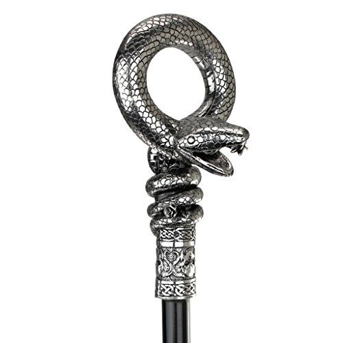  할로윈 용품Design Toscano QS292250 The Dragonsthorne Collection: Medusas Snake Walking Stick,Silver