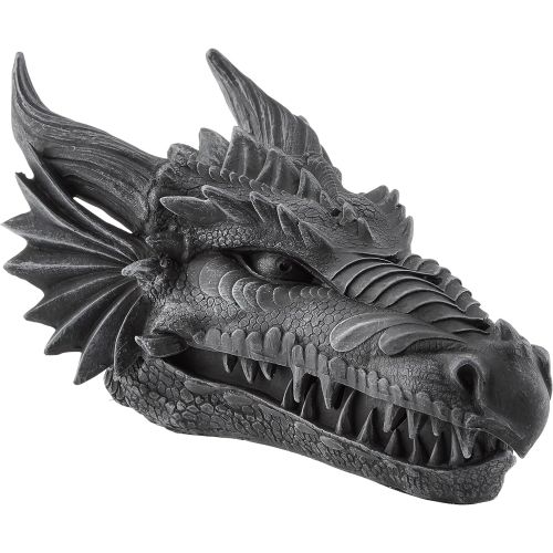  인센스스틱 Design Toscano Stryker The Smoking Dragon Gothic Incense Burner Box Statue, 10 Inch, Polyresin, Grey Stone,Greystone